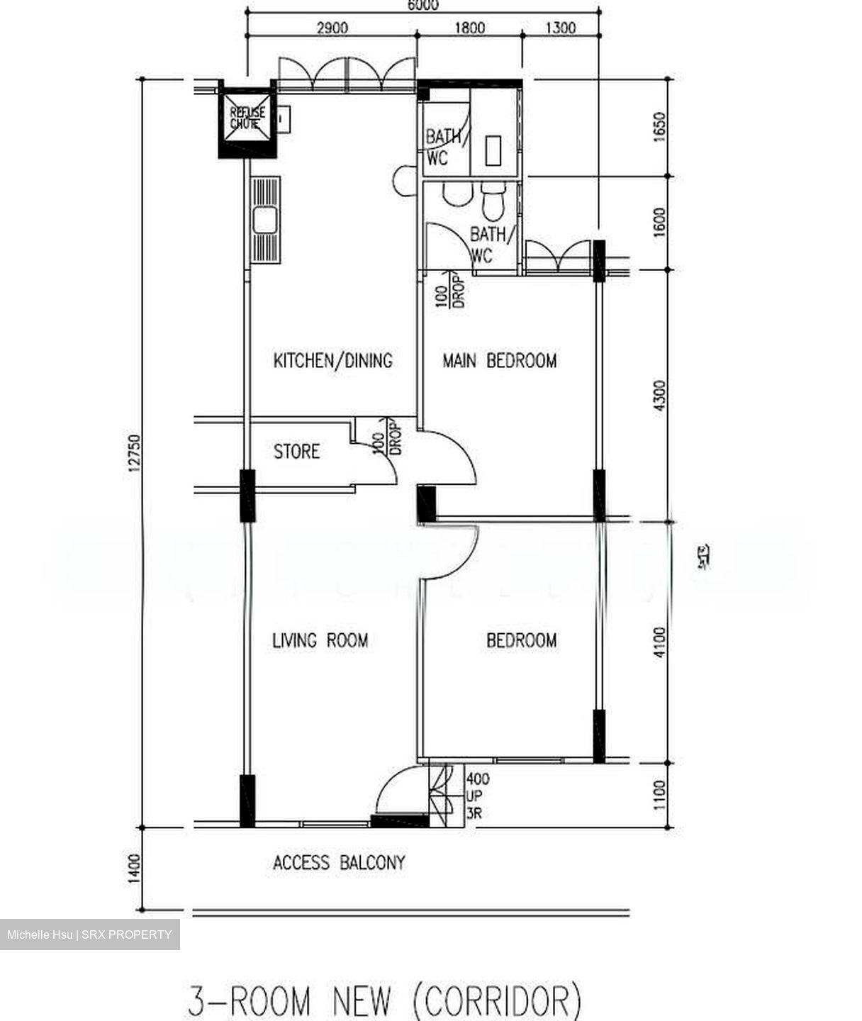 Blk 535 Jurong West Street 52 (Jurong West), HDB 3 Rooms #540429031